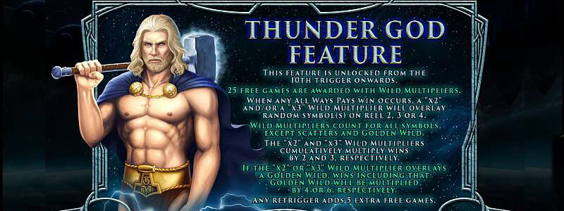 Asgard Slot - Thunder God feature